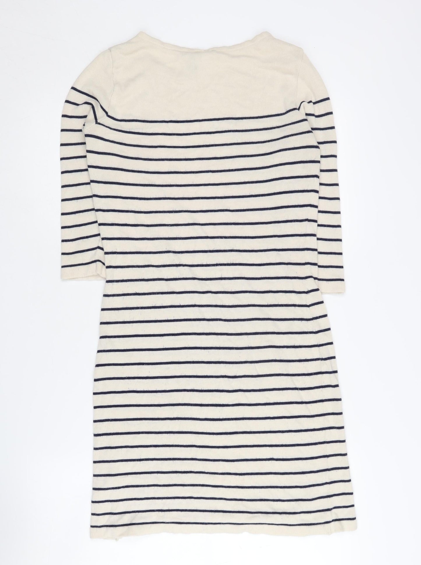 ASOS Maternity Beige Striped Shift Dress, Size 8