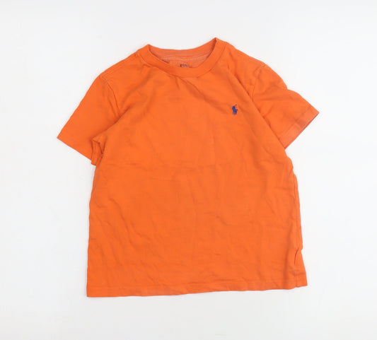 Polo Ralph Lauren Boys Orange T-Shirt M Casual Short Sleeve