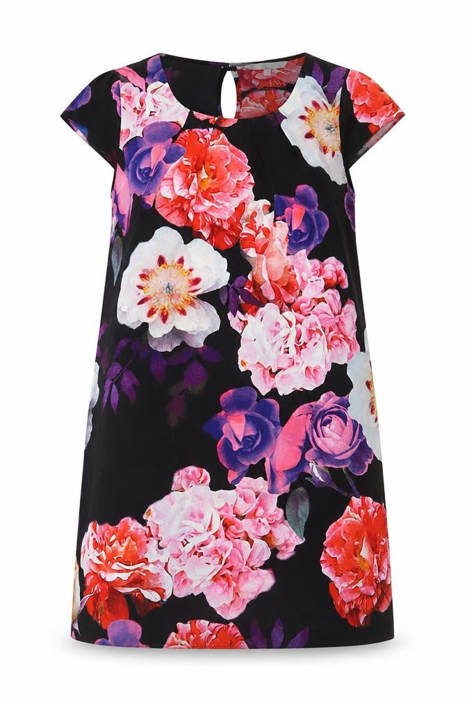 Front view of Red Herring Women's Floral Petite Shift Dress