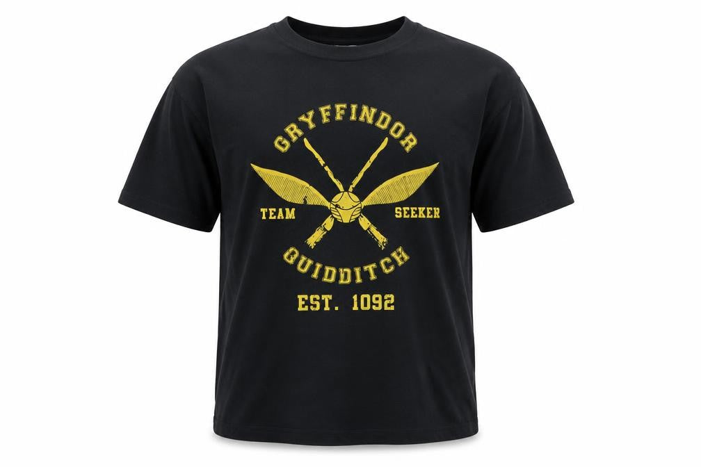 Uneek Men’s Black Gryffindor Harry Potter T-Shirt M
