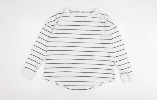 Fat Face Women’s White Striped Long Sleeve T-Shirt