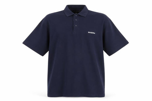 Diadora Men's Blue Polo Shirt 2XL Solid Casual