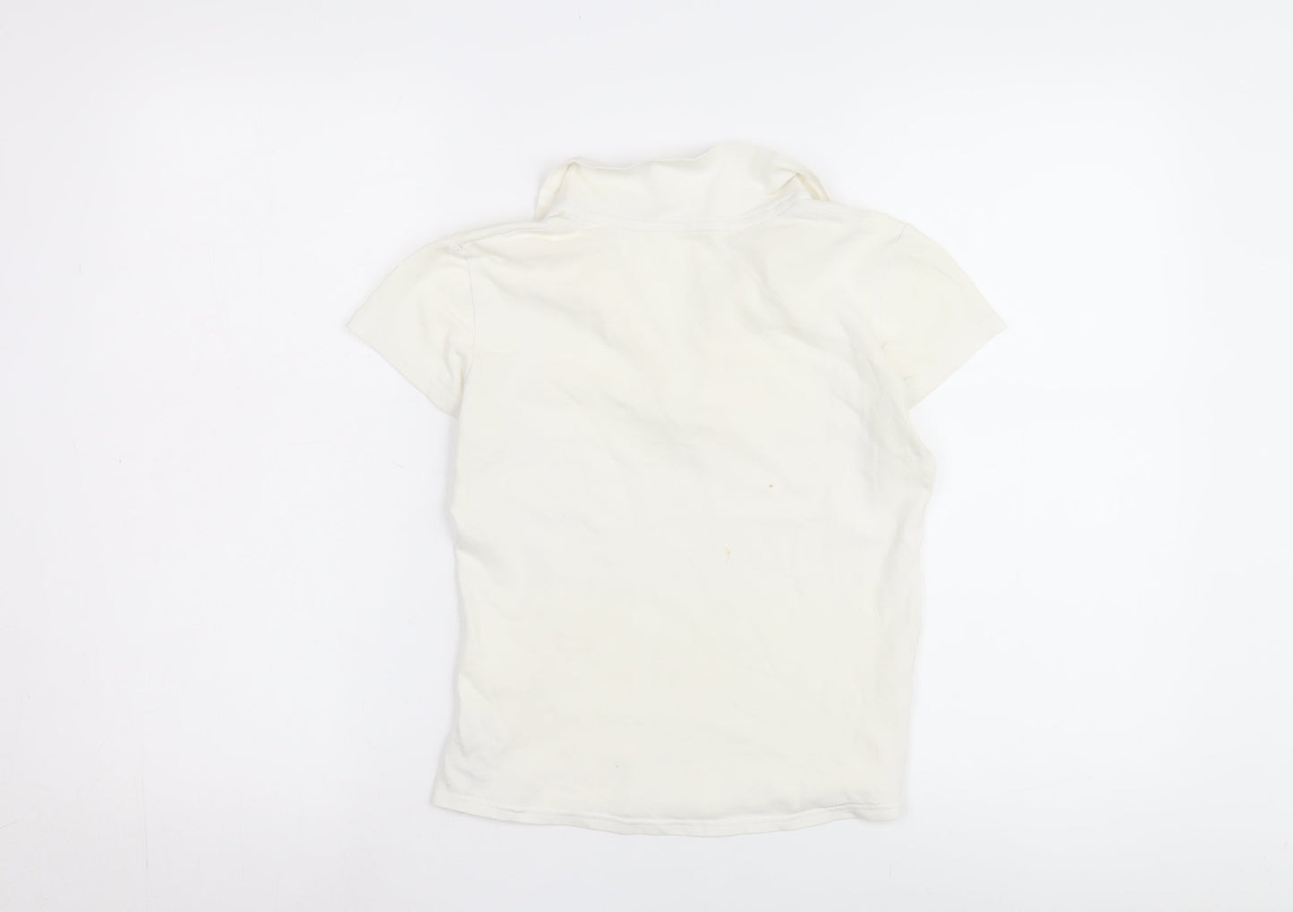 USA Pro Women's White Polo Shirt Medium - Casual Cotton Blend
