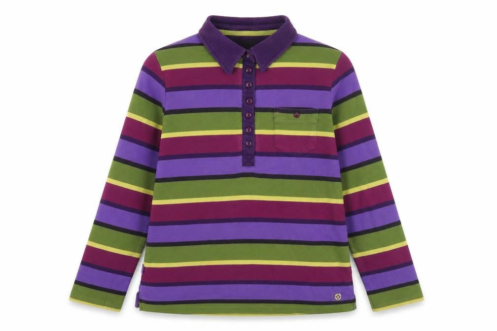 Viyella Womens Multicoloured Striped Polo L