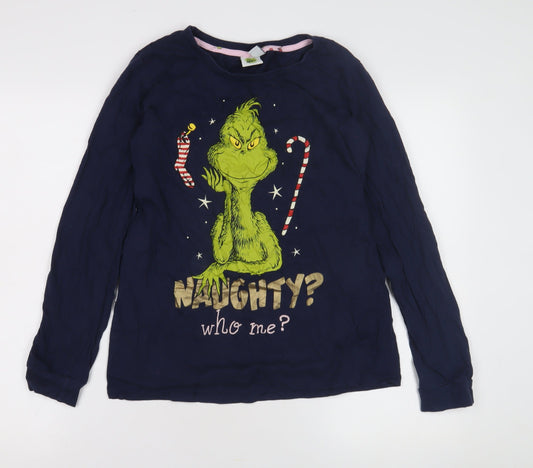 The Grinch Graphic T-Shirt, Blue, Size 8, Teens