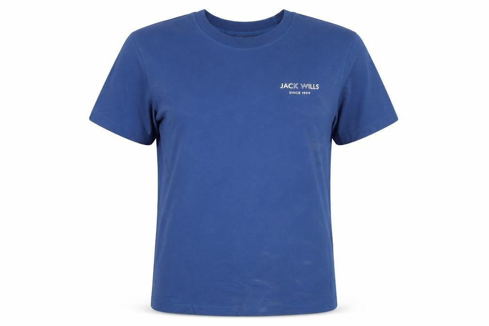 Womens UK Size 10 Jack Wills Blue Cotton T-Shirt