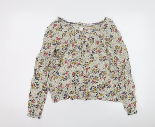 Fat Face Women's Floral Multicoloured Blouse Size 16 Tunic