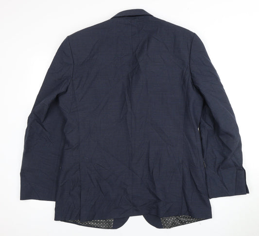 Racing Green Men's Blue Blazer Size 44 Regular Fit
