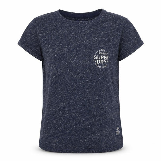 Unisex Adultss UK Size S Superdry Blue Cotton Blend T-Shirt