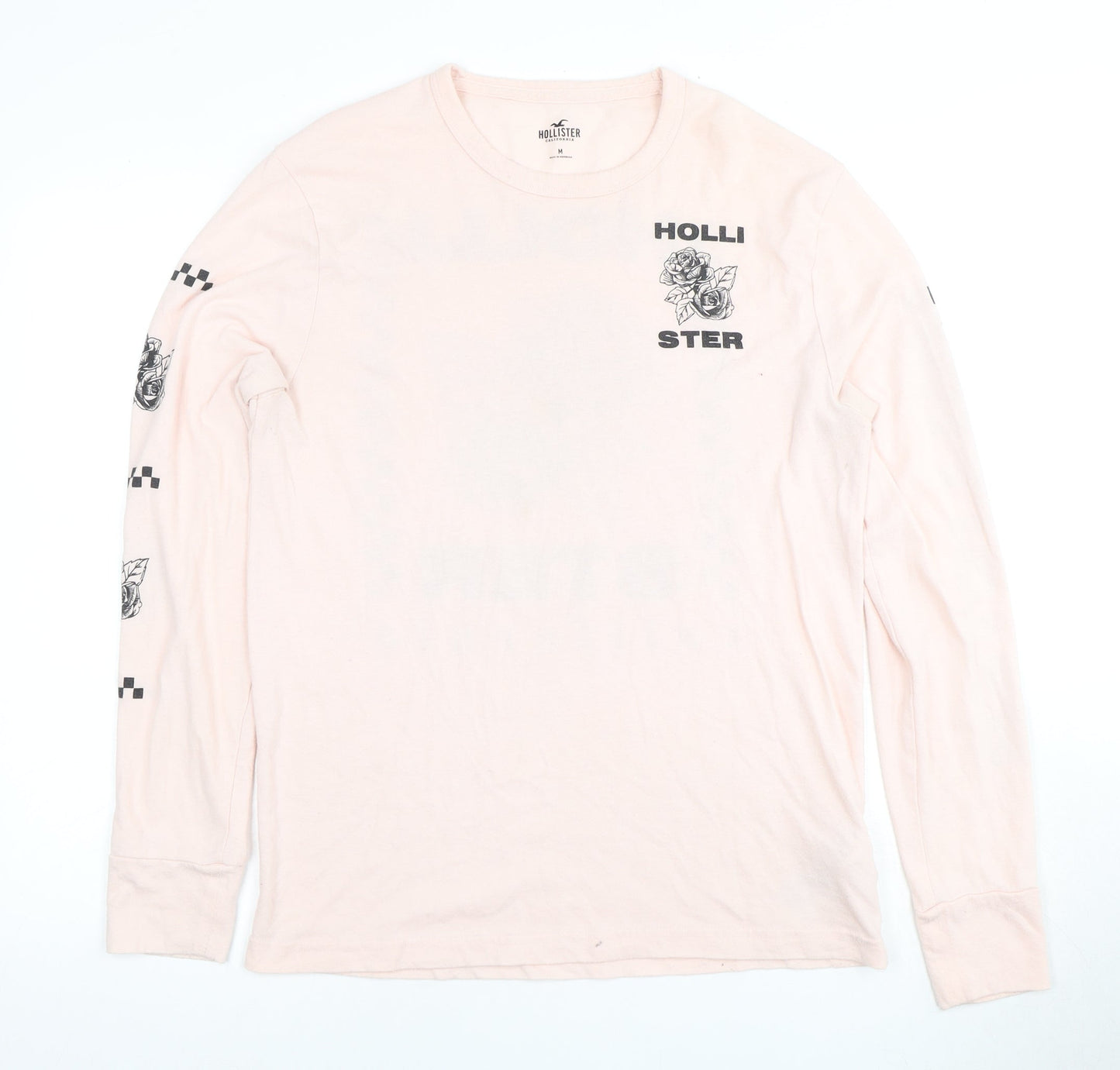 Hollister Pink Long Sleeve Jersey T-Shirt M