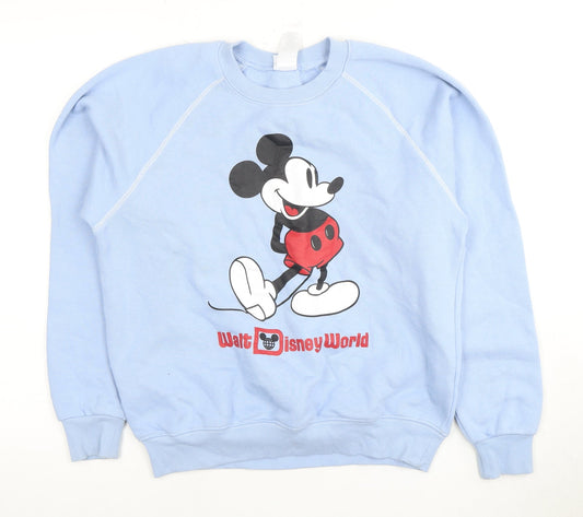 Disney Unisex Adults Blue Mickey Mouse Sweatshirt L