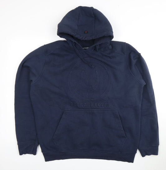 Duck And Cover Men's Blue 2XL Pullover Hoodie
