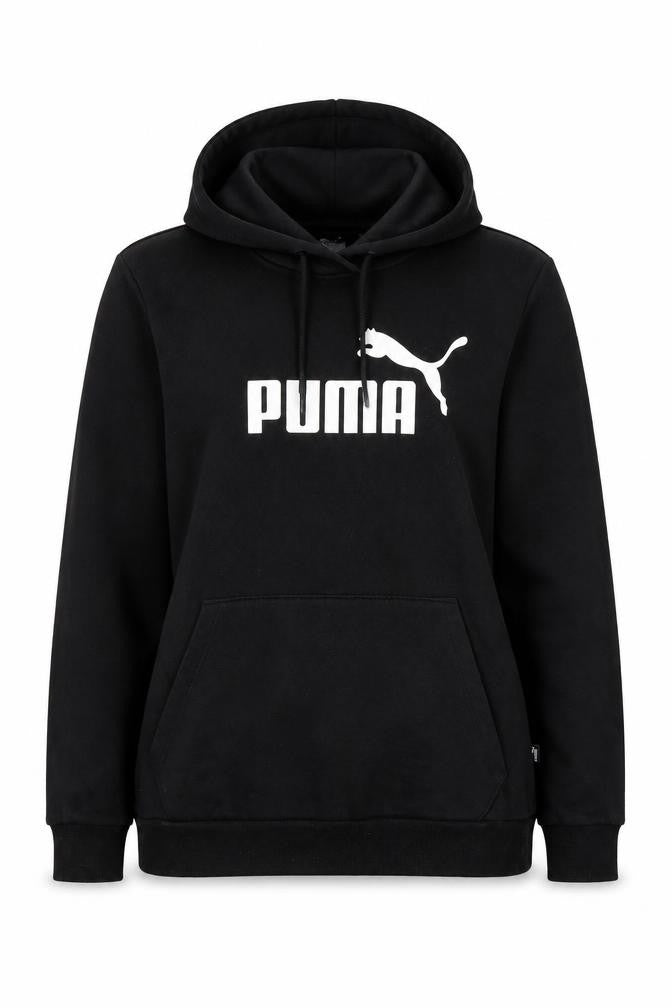 Unisex Adults UK 12 Regular PUMA Black Pullover Hoodie
