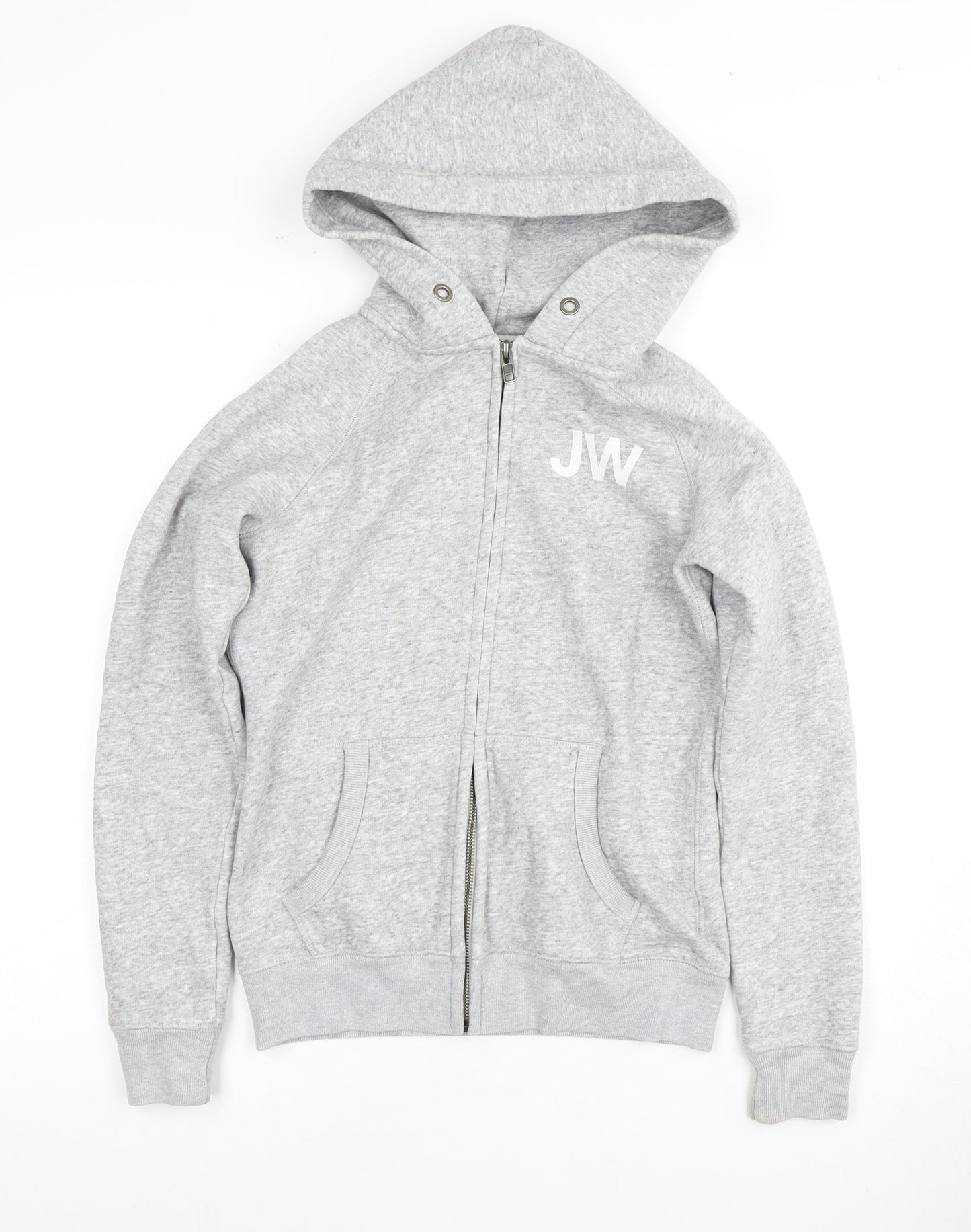 Womens UK 6 Regular Jack Wills Grey Full Zip Hoodie