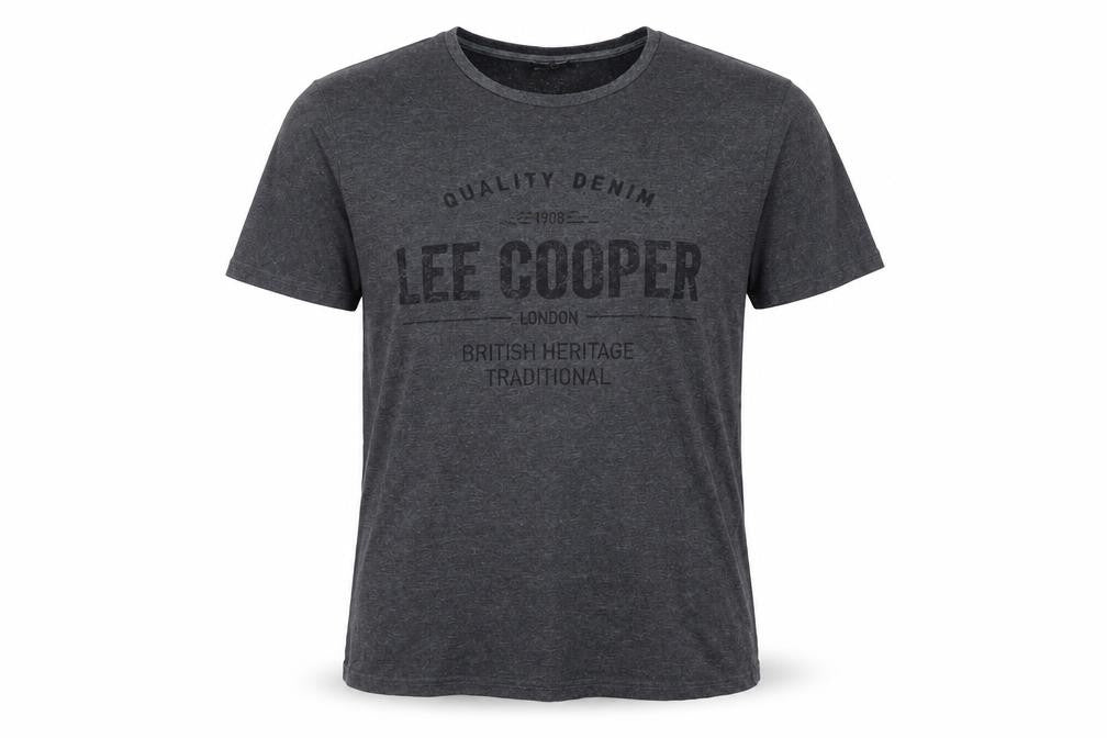 Mens UK Size L Lee Cooper Grey  Cotton Blend T-Shirt
