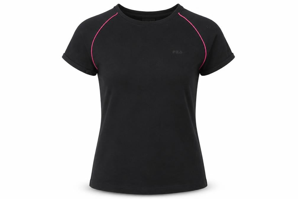 Womens UK Size L FILA Black  T-Shirt
