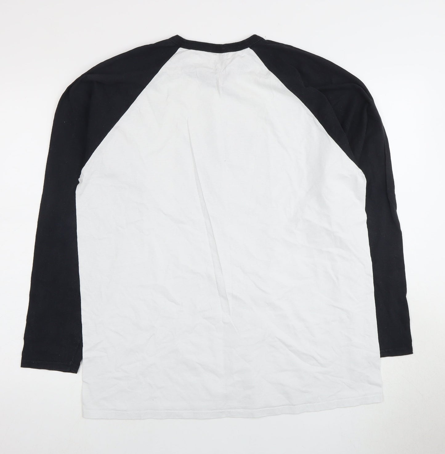 Fruit of the Loom Men's XL Black/White Graphic T-Shirt