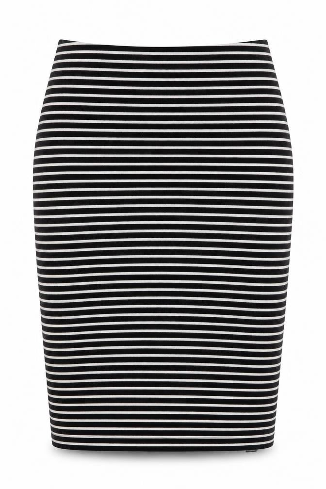 Superdry Women's Black Striped Pencil Skirt Size 6