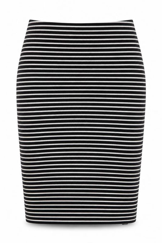 Superdry Women's Black Striped Pencil Skirt Size 6