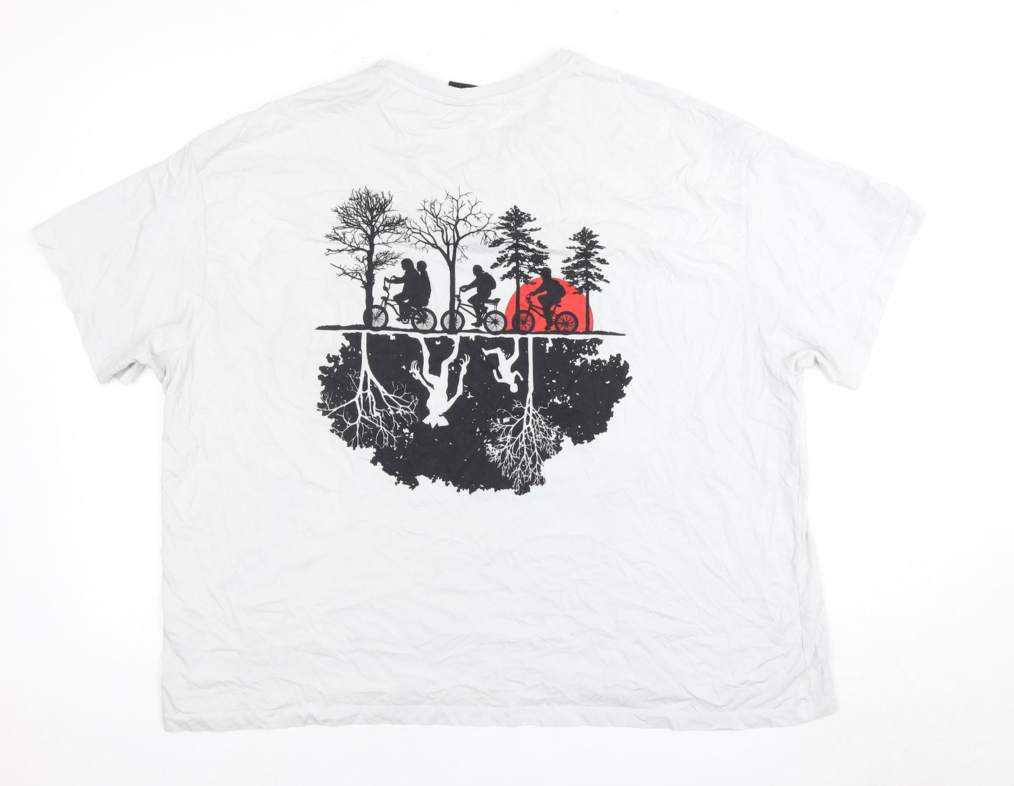 Stranger Things Unisex Adults White T-Shirt 2XL