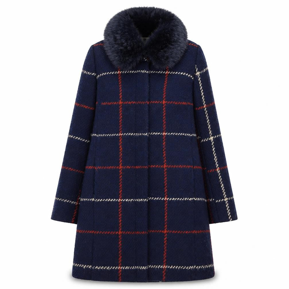 Debenhams Women's Petite Check Overcoat, Size 8
