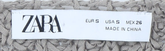 Zara Women's Beige Knit Jumper Size 12