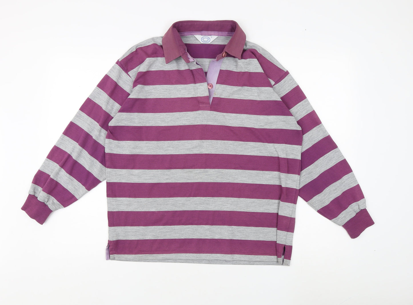 Casual Sport Men's S Purple/Grey Striped Shirt