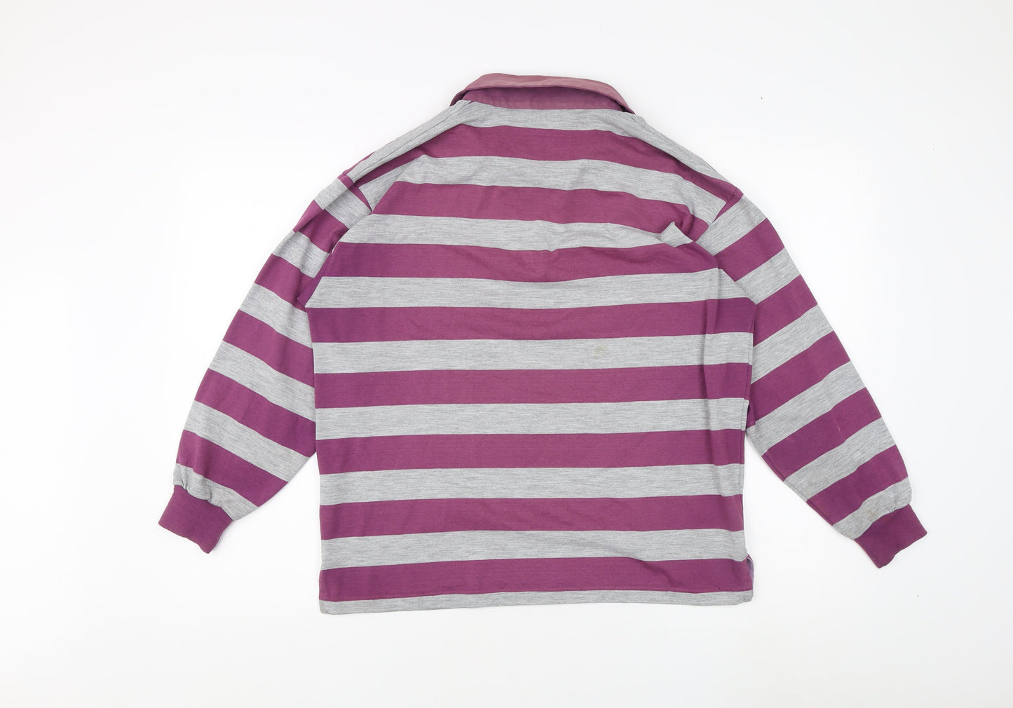 Casual Sport Men's S Purple/Grey Striped Shirt
