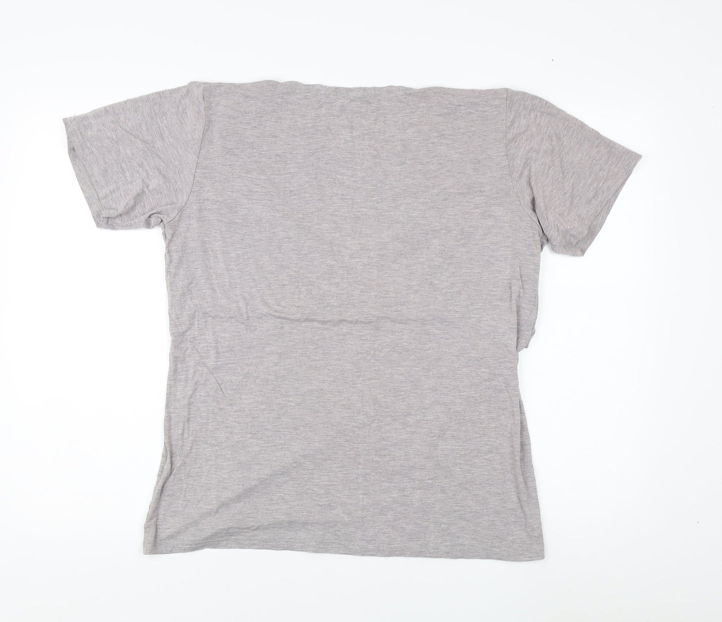 SMALLSHOW Women's Grey Relaxed Fit T-Shirt - L