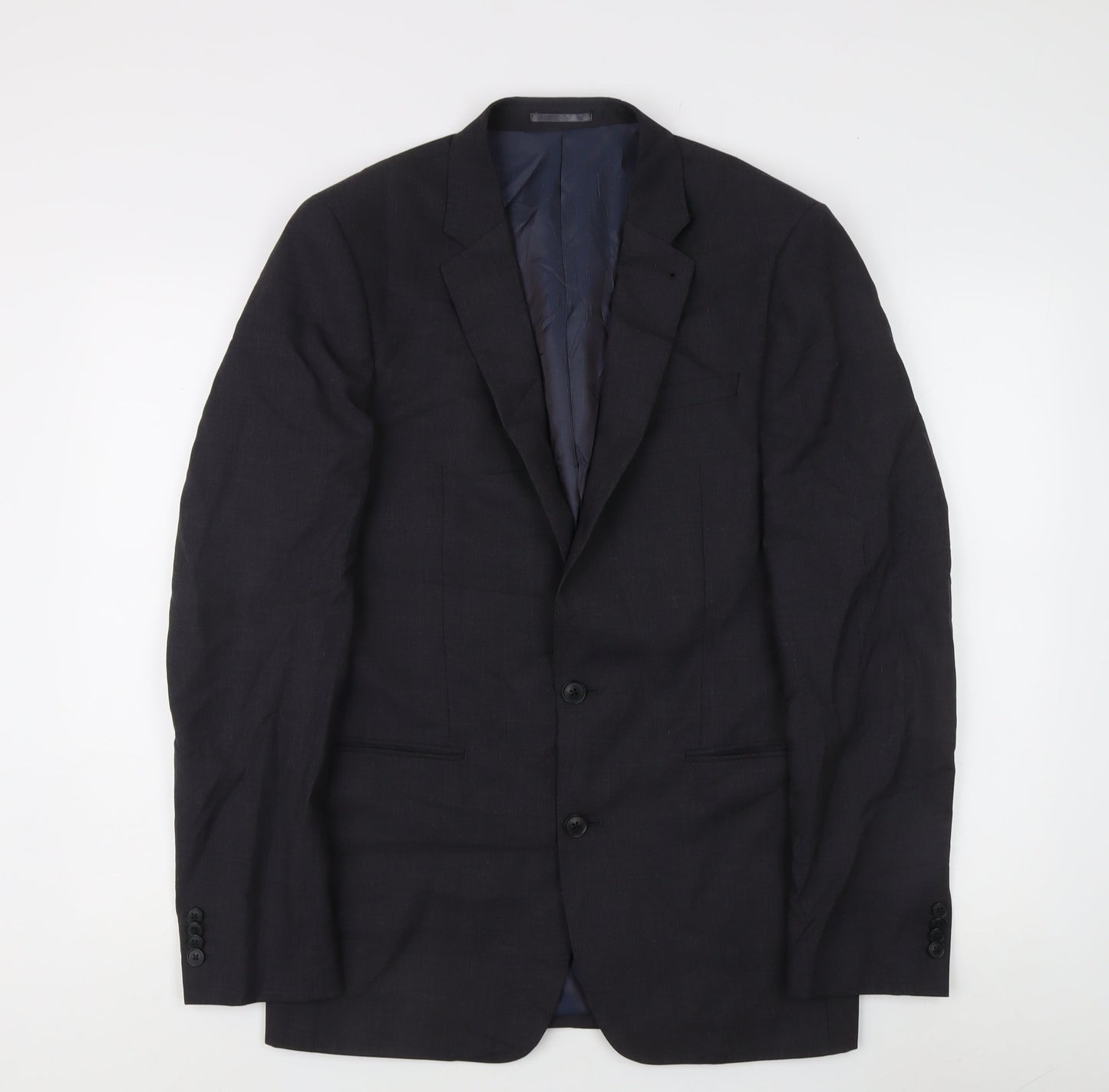 Next Men's Blue 38L Wool Blazer Jacket Formal