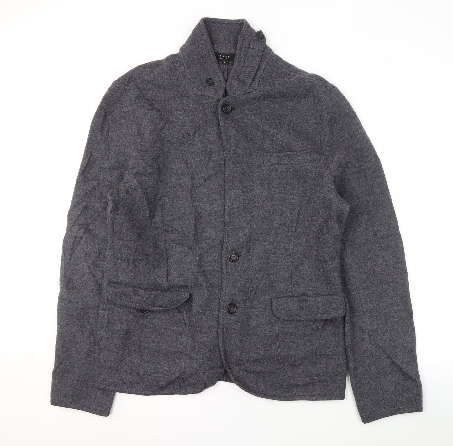 Ted Baker Men's Grey Wool Jacket - Size L