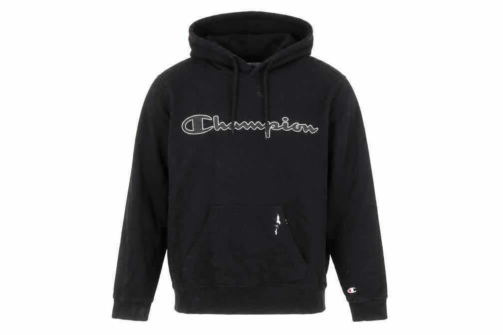 Mens UK XS Regular Champion Black Pullover Hoodie