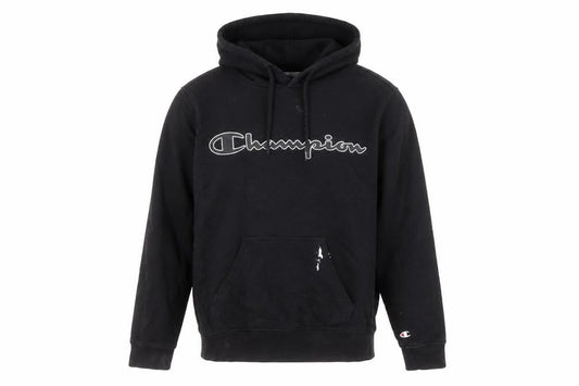Mens UK XS Regular Champion Black Pullover Hoodie