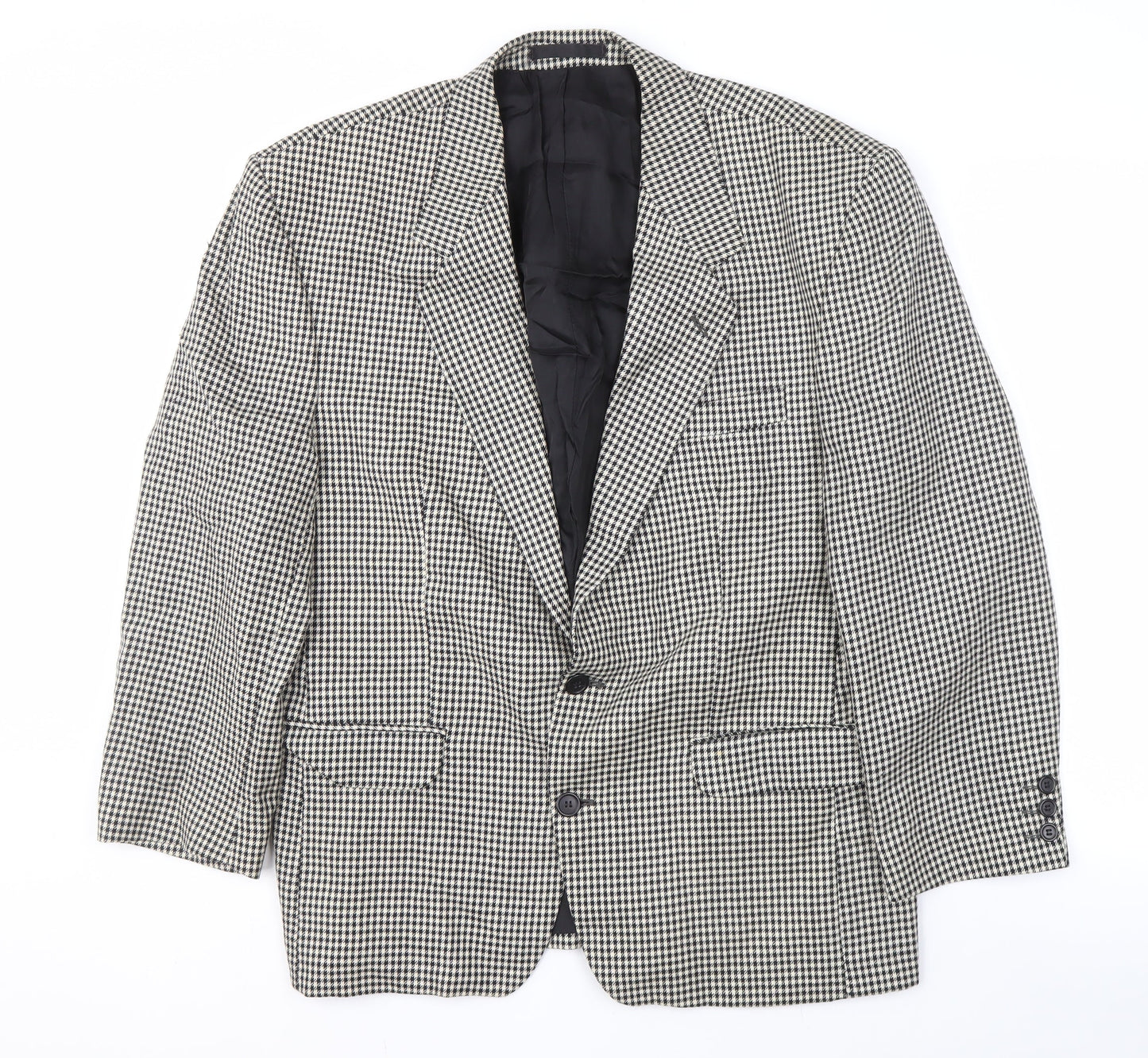 Pinstripe Men's Check Blazer, Grey, Size 40, Business Wear