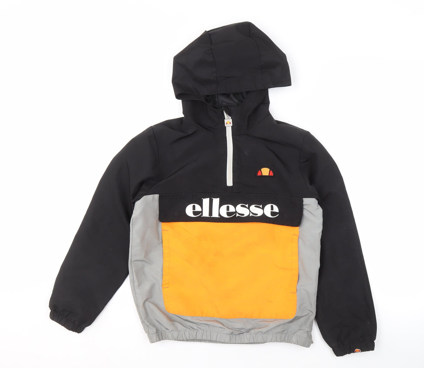 Ellesse Boys' Colourblock Jacket Black/Grey/Orange Size 10-11