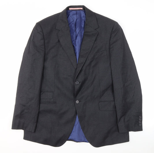 Howick Men's Grey Wool Blazer 42R Regular Fit