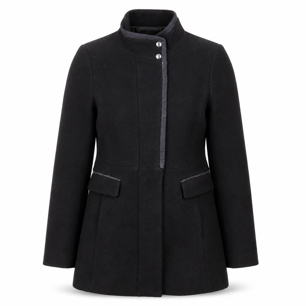 Womens UK Size XS Regular Banana Republic Black Wool Blend Coat