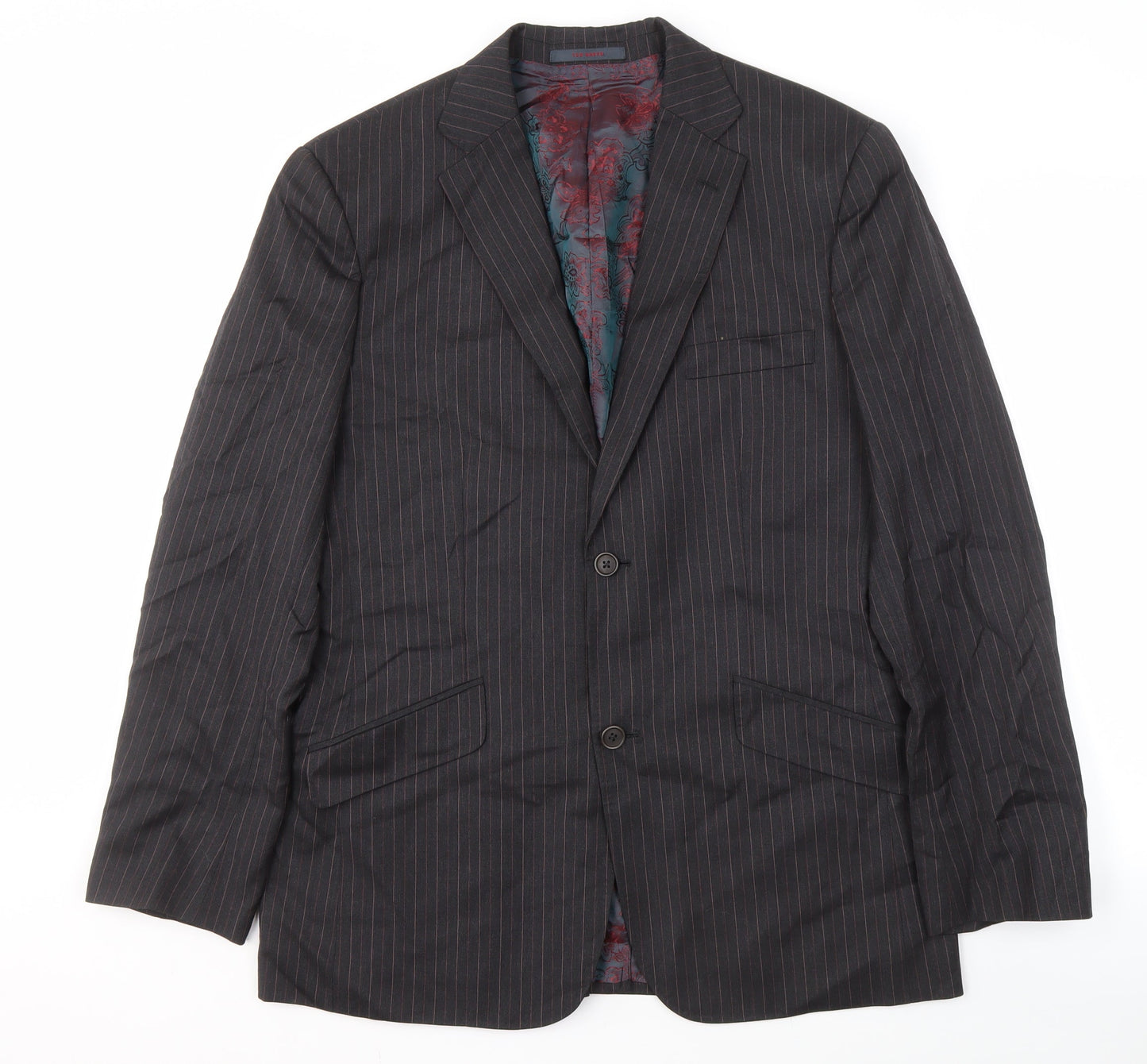 Ted Baker Men's Multicoloured Striped Suit Jacket 40R