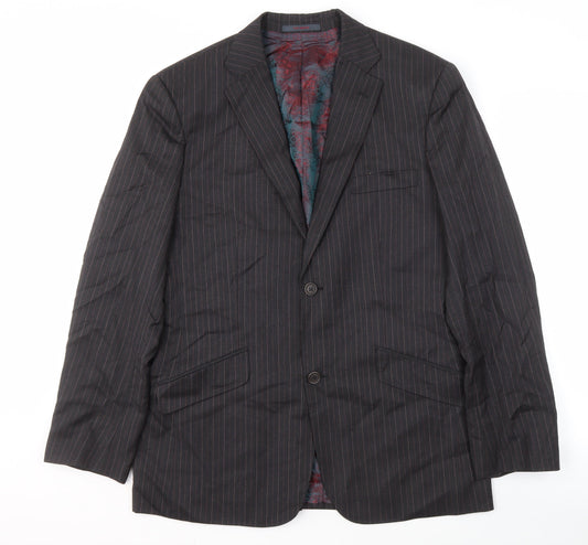 Ted Baker Men's Multicoloured Striped Suit Jacket 40R