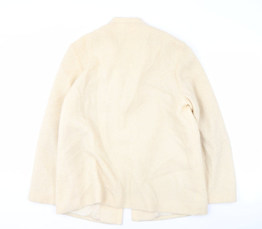 PAIGE Women's Ivory Wool Coat Size 16