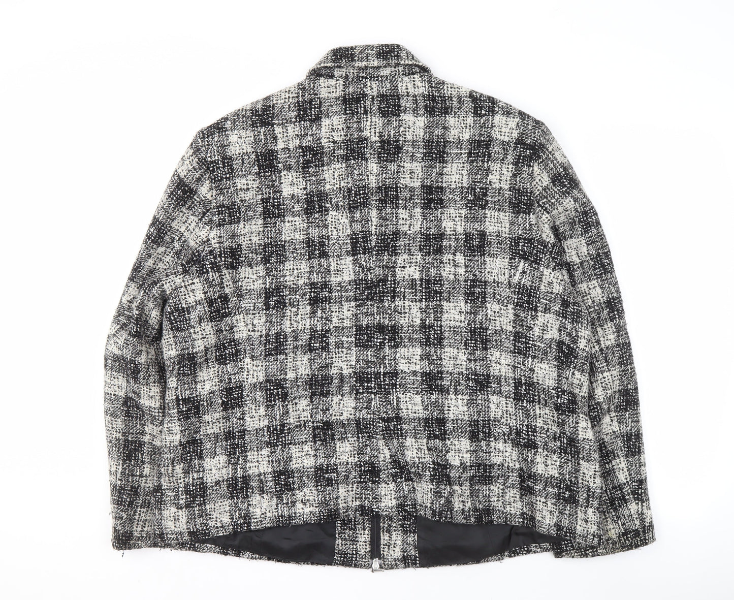 Schmeinck Women's Black/White Check Tweed Jacket Size 22