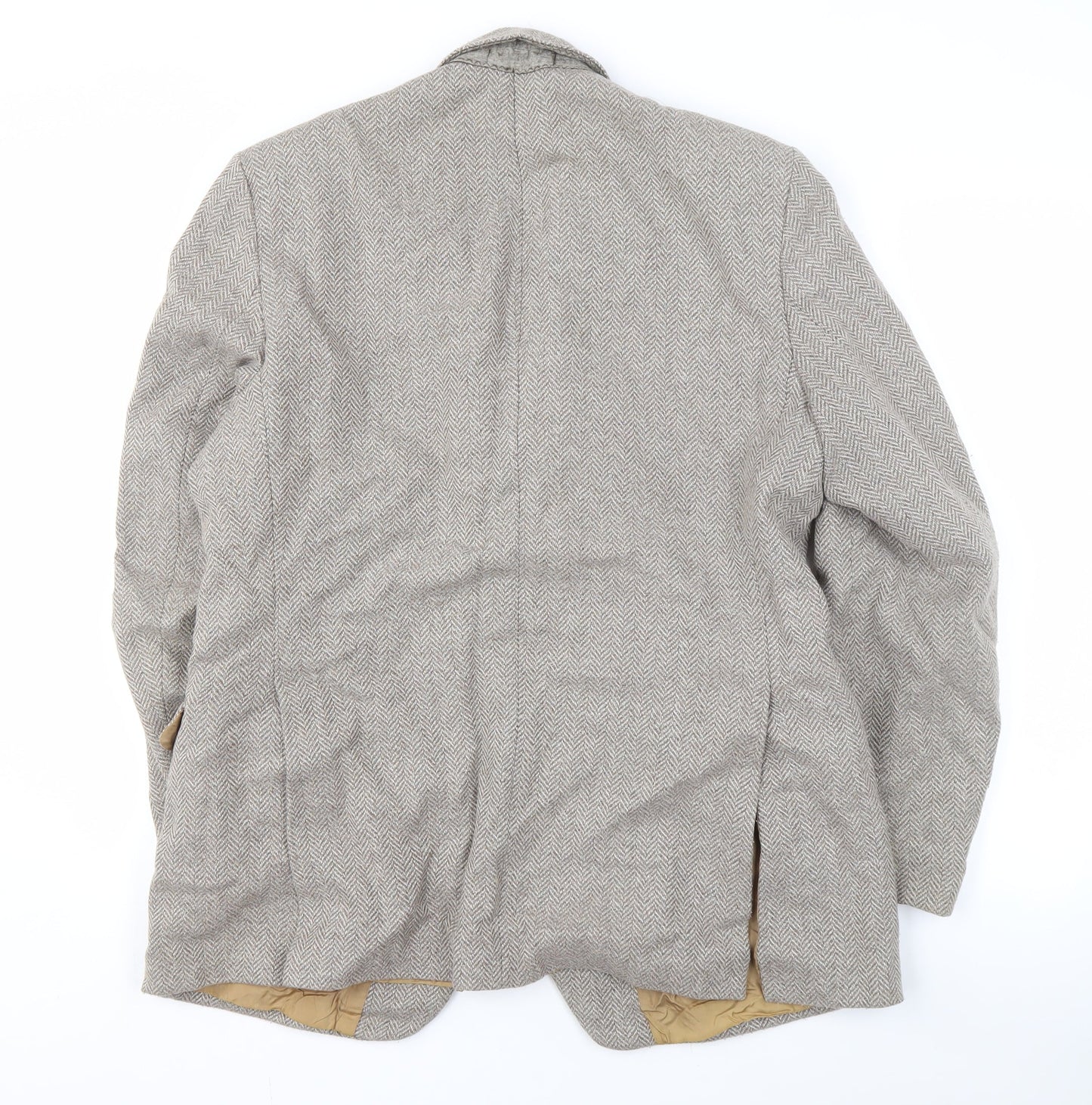 Dunn & Co Men’s Grey Herringbone Wool Blazer 42R