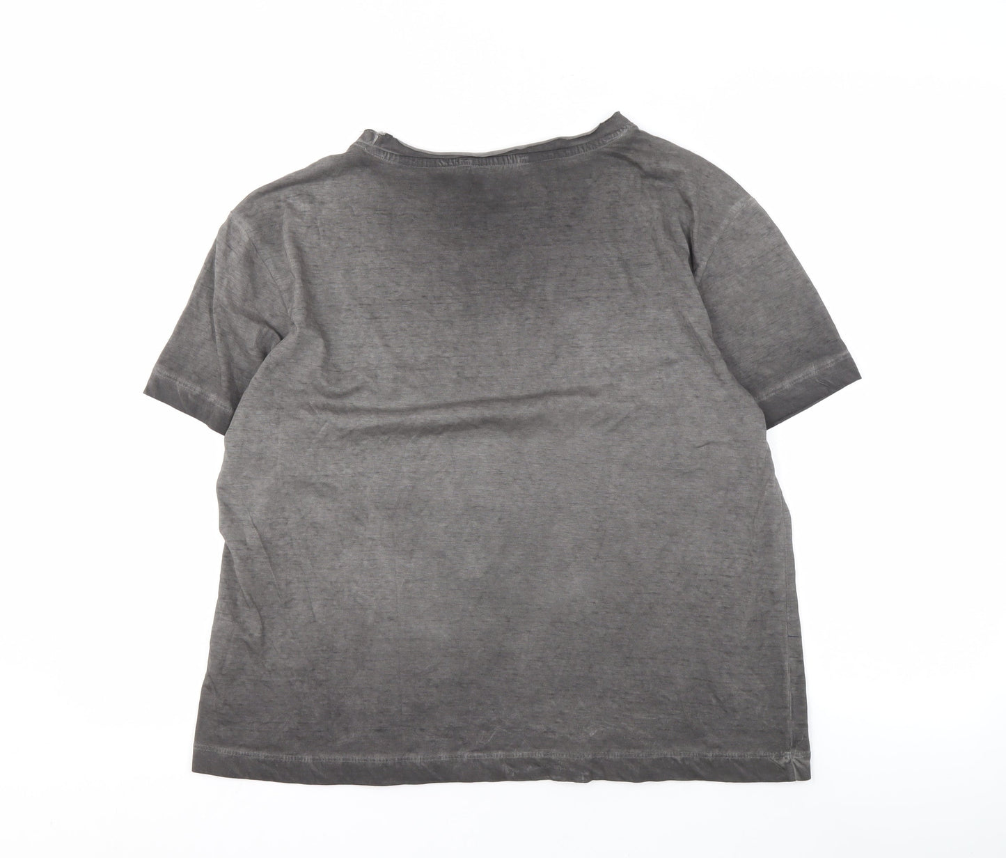 Diesel Men's Grey XS Floral Cotton T-Shirt