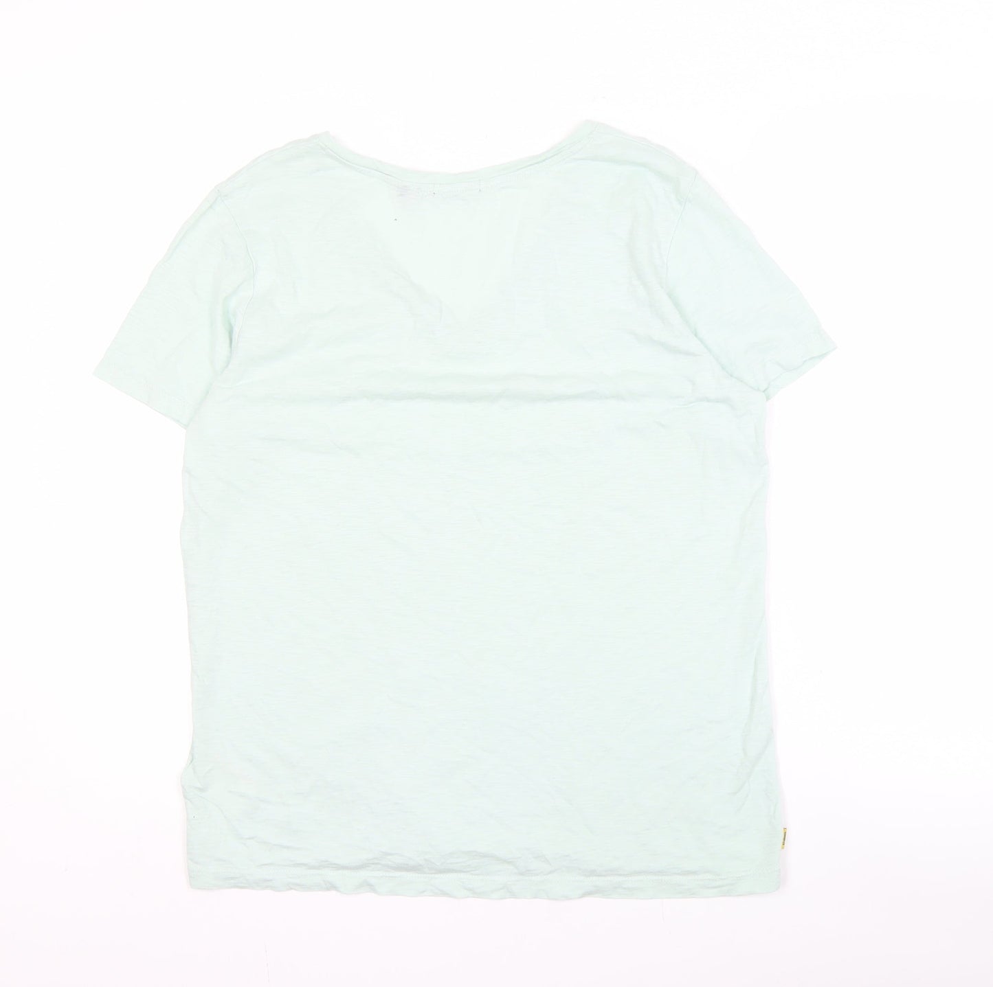 Superdry Women’s Green V-Neck T-Shirt Size 14