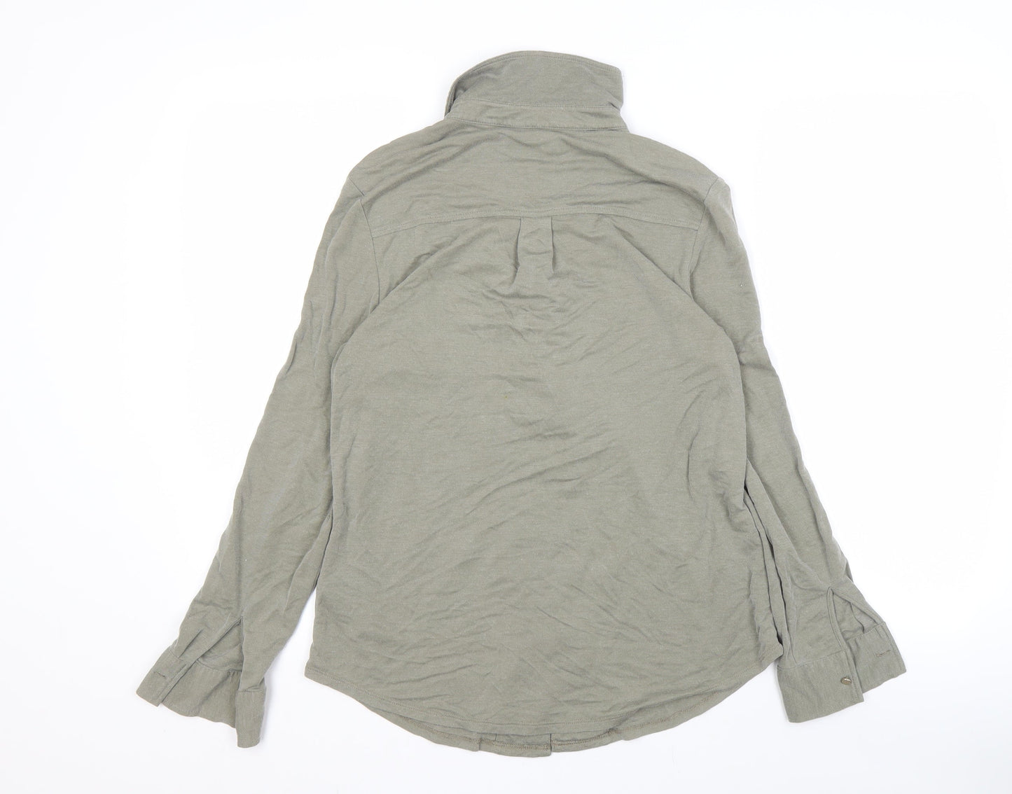 Mint Velvet Women's Green Button-Up Shirt M