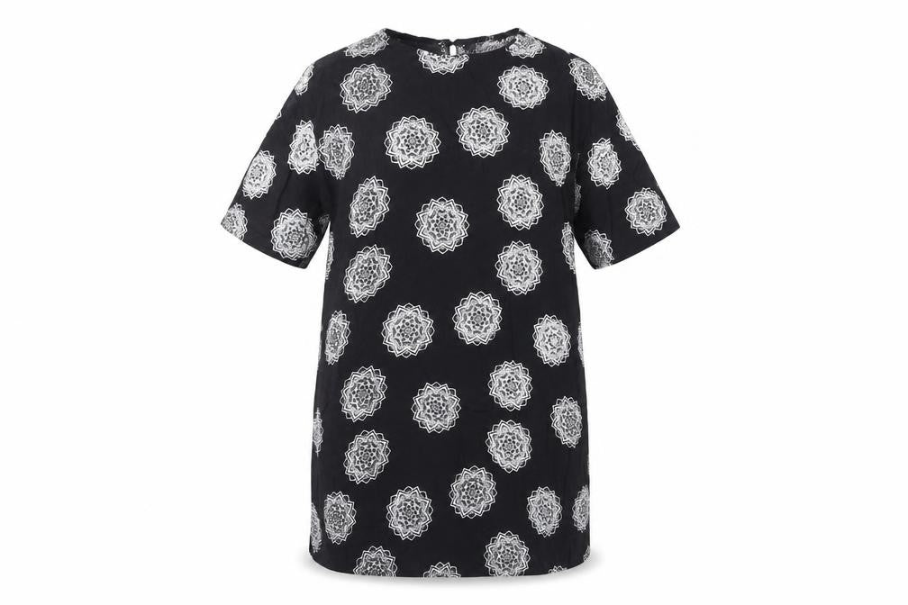 Motel Women's Black Embroidered Dress Medium