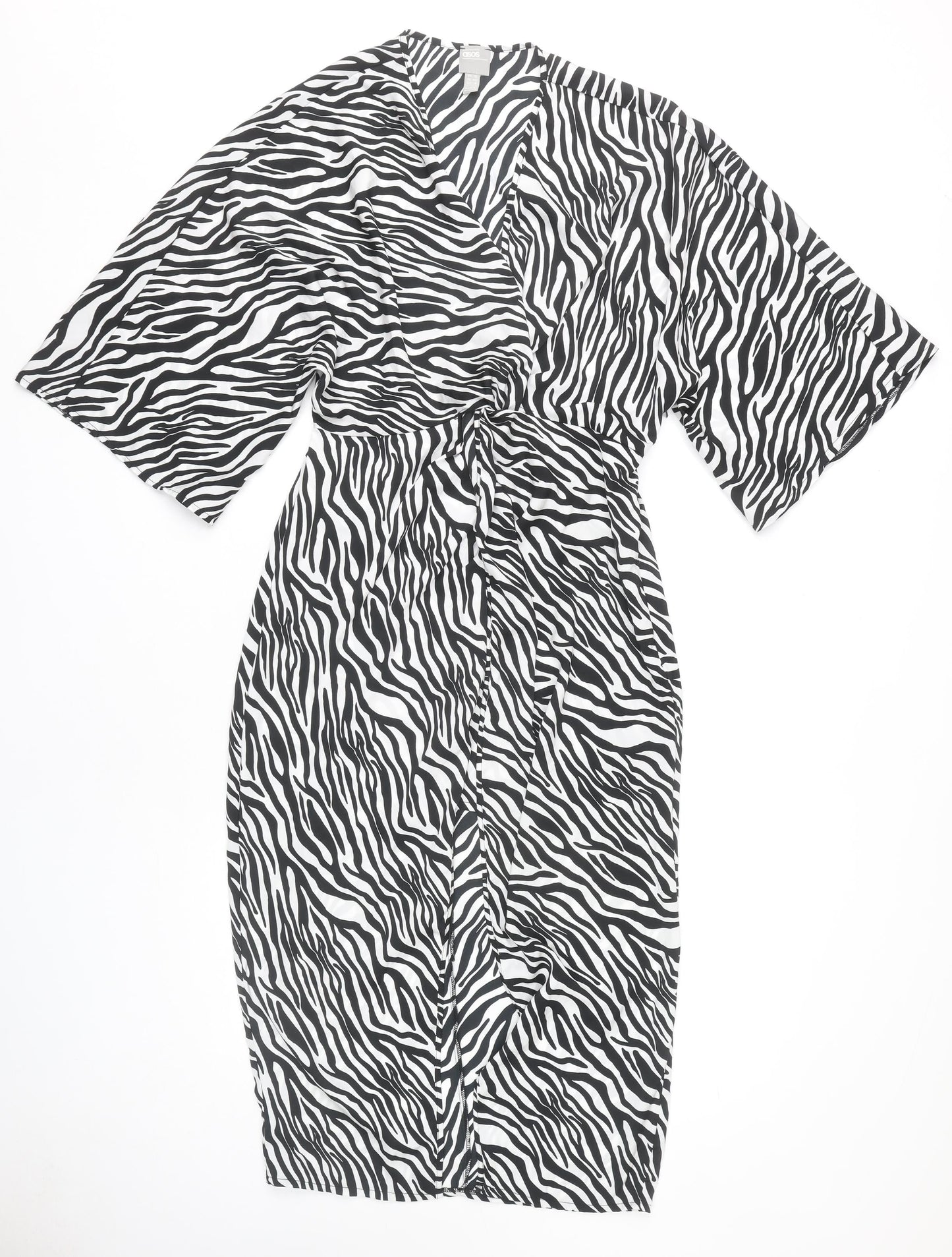 ASOS Women's Multicoloured Zebra Print Dress Size 12