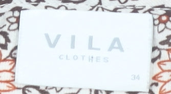 Vila Women's Multicoloured Floral Blouse Size 6