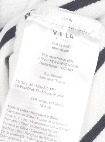 Vila Women's Striped Shift Dress, XS, Multicoloured