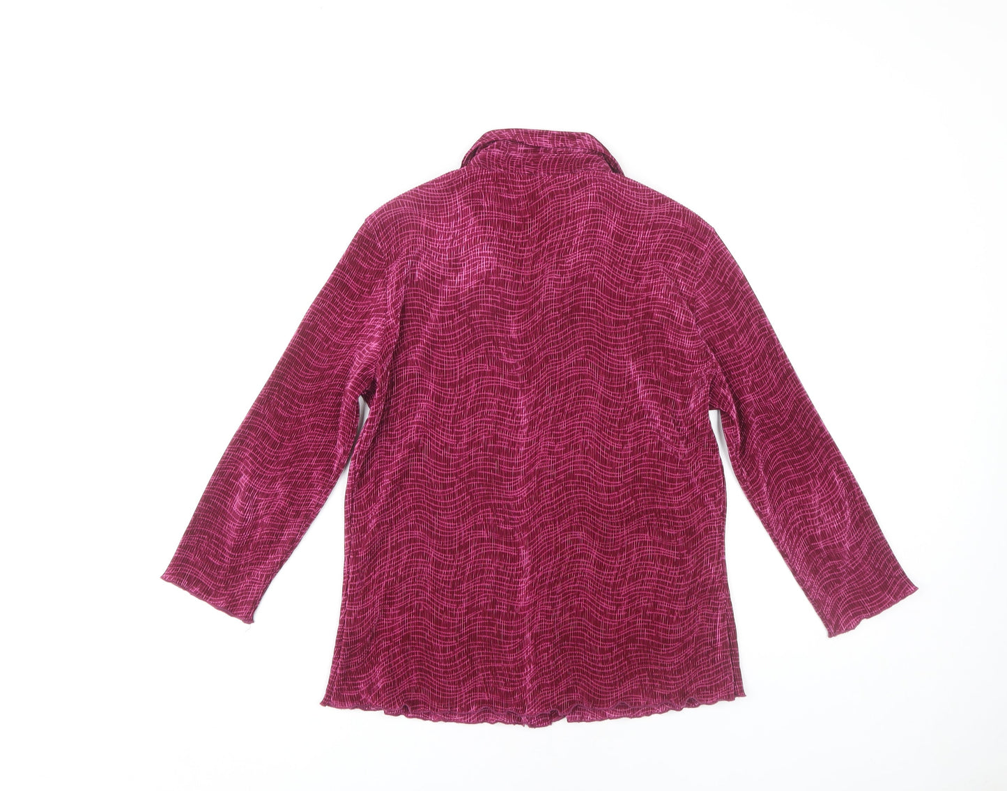 BHS Women's Red Long Sleeve Blouse, Size 14